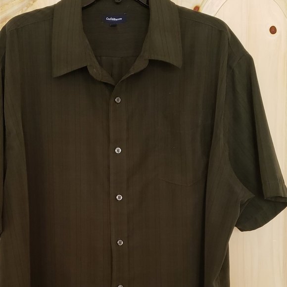Croft & Barrow Men’s Collared Green Short Sleeve Shirt, XXL, EUC - Picture 6 of 6